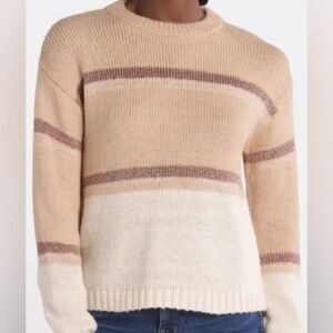 NEW Love Ellie Tan And Cream Sweater